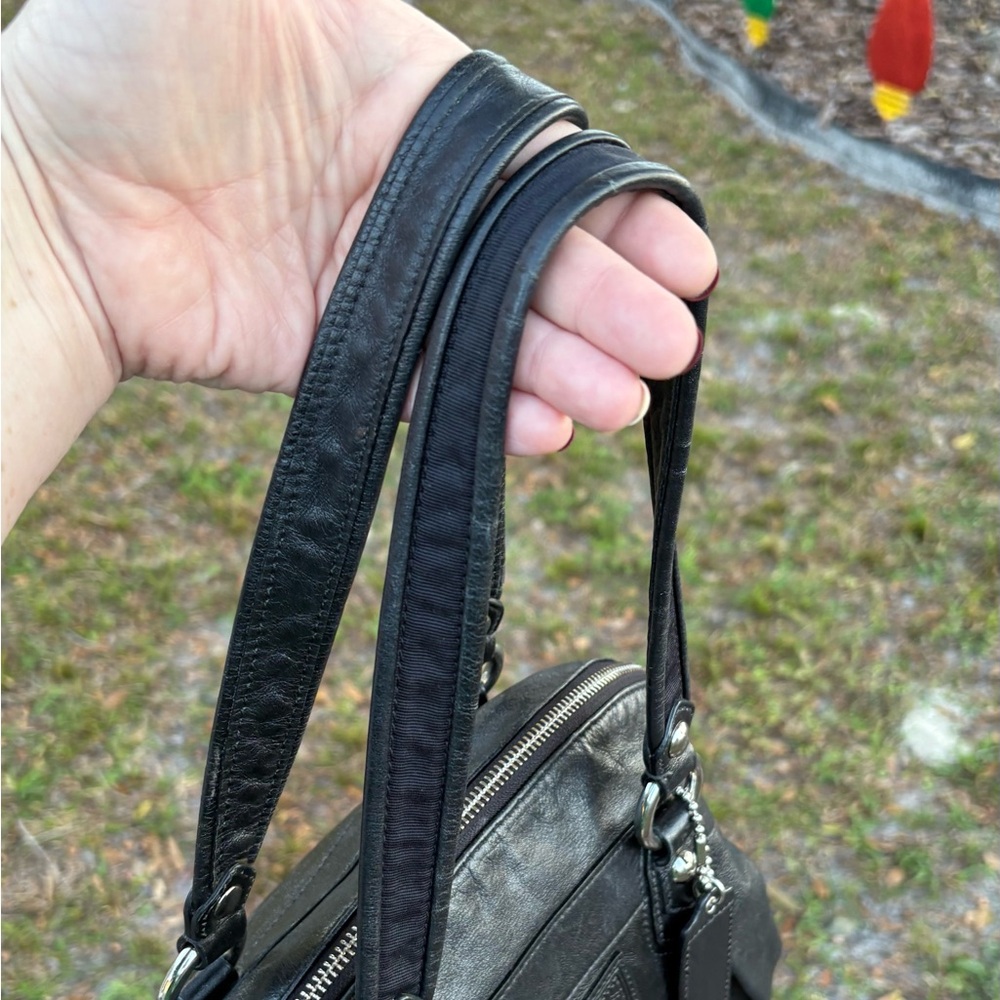 Coach Poppy Legacy Leather Satchel Bag - Picture 6 of 11